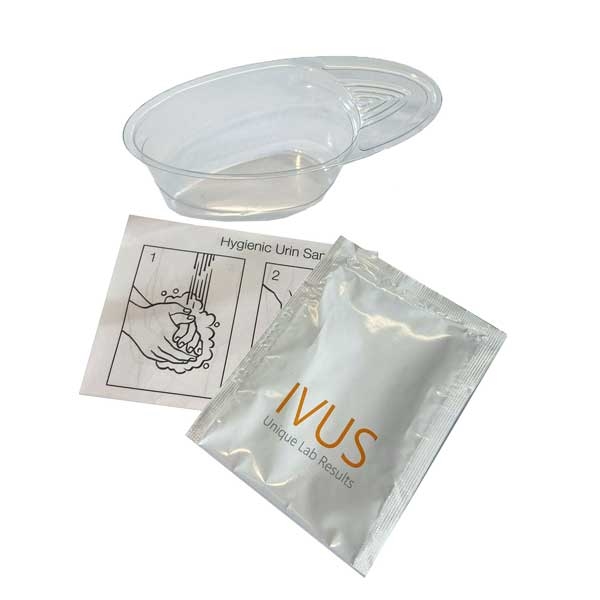 Urinkop, 100 ml, m/vådserviet, steril - 50x1 sæt (IV-1007)