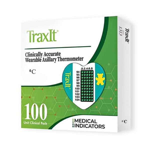 Engangstermometre 48 timers bærbart - 100 stk TraxIt (IV-2313)