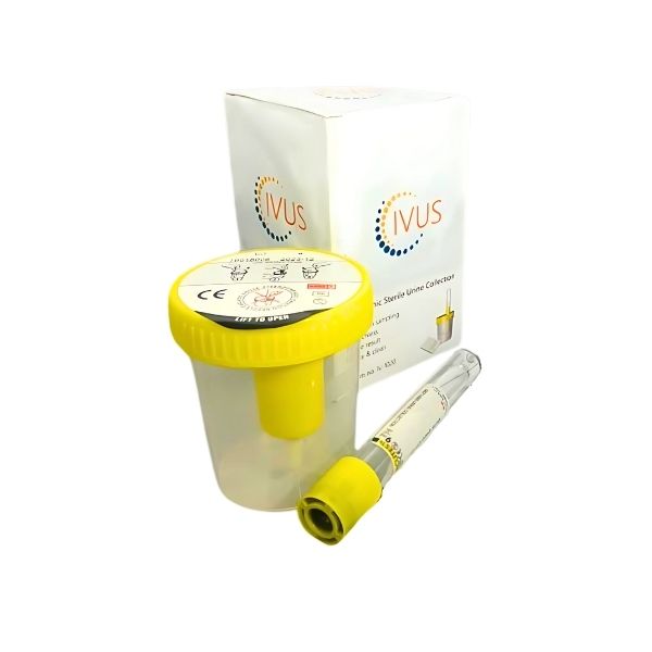 Vakuum urinprøvesæt: Urinbeholder og Vacutest-rør 4 ml U-bund - 125 stk (IV-1027)