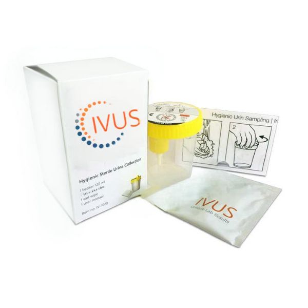 Vacuum urine collection kit: Beaker, wetwipe, instruction - 125 pcs