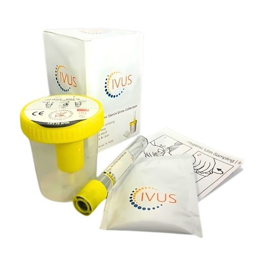 [IV-1026] Vacuum urine collection: Beaker, 4 ml Vacutest tube, wetwipe, instruction - 125 pcs