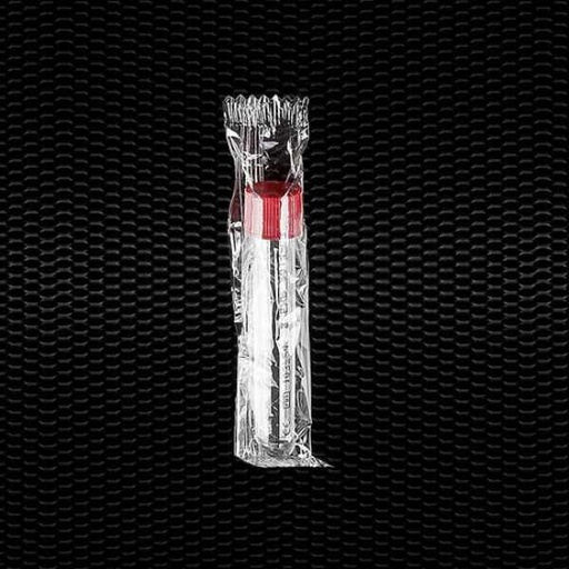 [IV-317044] Sterilt test rør i PS, med rødt skruelåg, U-bund, 16x100 mm, 10 ml, enkeltvis pakket, 750 stk (IV-317044)