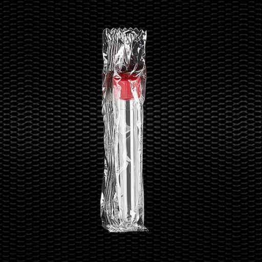 [IV-317052] Sterilt test rør i PS, med rødt skruelåg, U-bund, 16x120 mm, 16 ml, enkeltvis pakket, 500 stk (IV-317052)