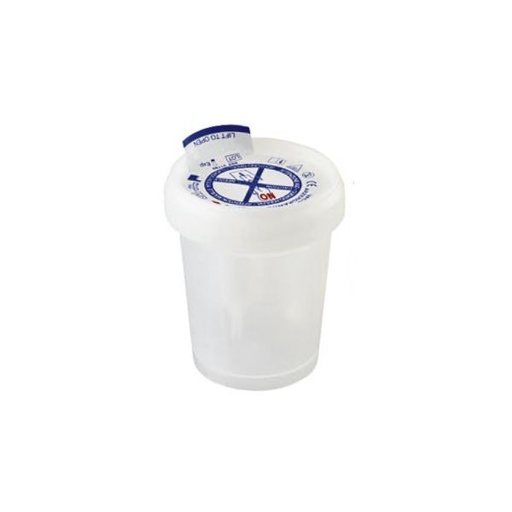 [IV-21870] Urine beaker, 60ml, with vacuum connection, White - 500 pcs