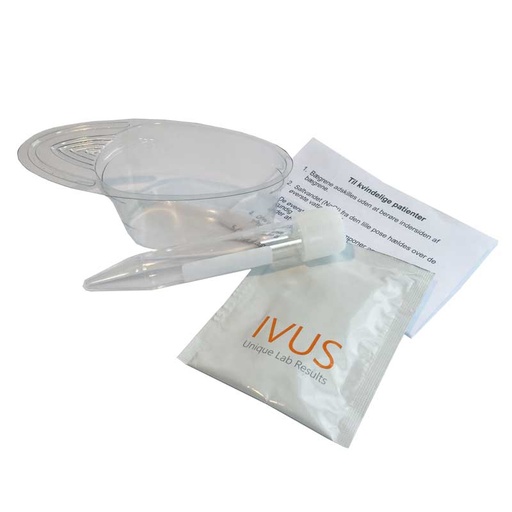 [IV-1001] Urinprøvesæt: 100 ml urinkop, 10 ml rør med etiket, m/vådserviet, steril - 50x1 sæt (IV-1001)